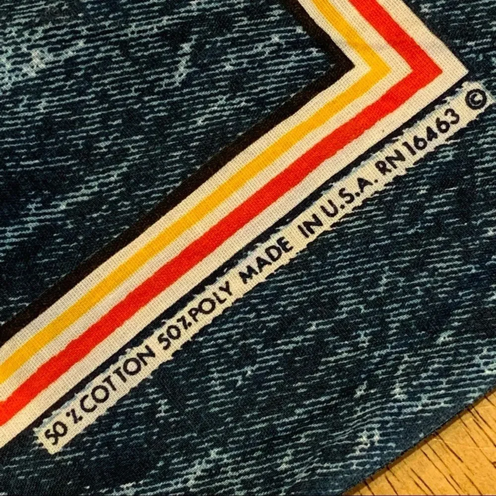 NWOT Harley-Davidson Motorcycle Biker Bandanna Eagle Denim Blue Jean‎ Scarf